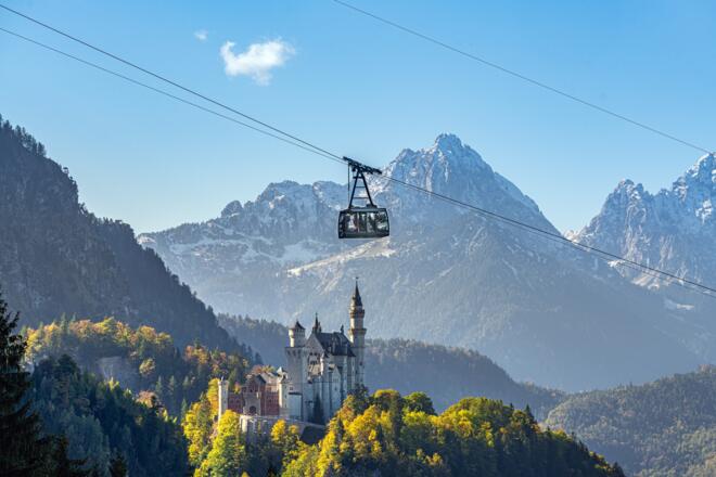 Tegelbergbahn im Herbst