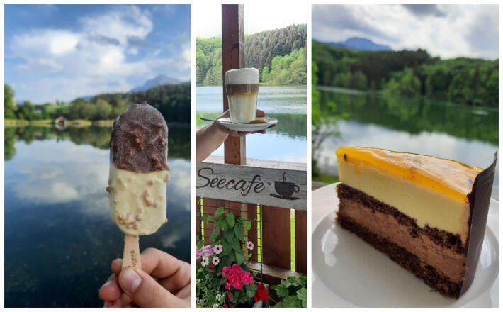 Eis, Kaffee und Kuchen