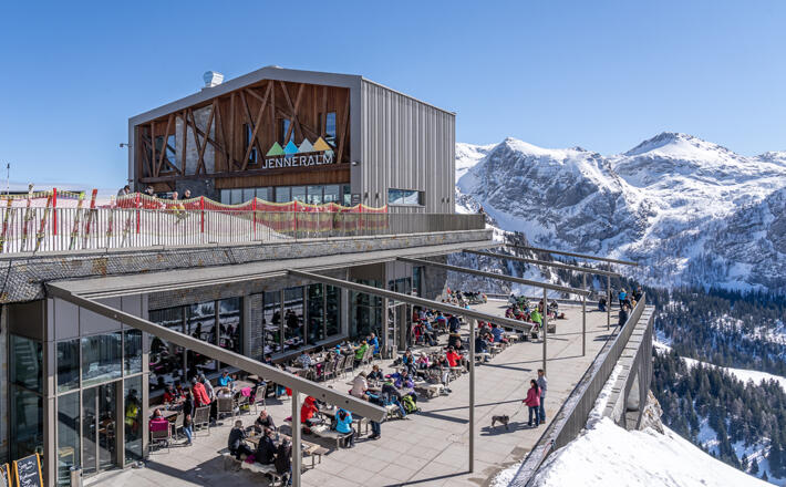 Jenneralm: Gastronomie an der Bergstation der Jennerbahn
