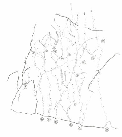Topo Pfennigsteinmauer - Runsenritt