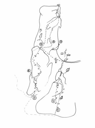 Topo Pfennigstein Westwand und Untere Südwand