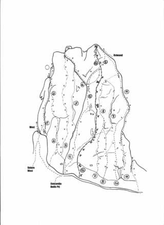 Topo Pfennigstein - Südwand
