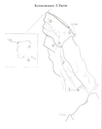 Topo Kreuzmauer 3. Turm - Trattenbach