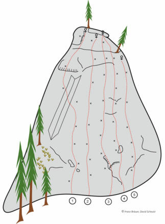 Topo Rebenstein - Hauptwand
