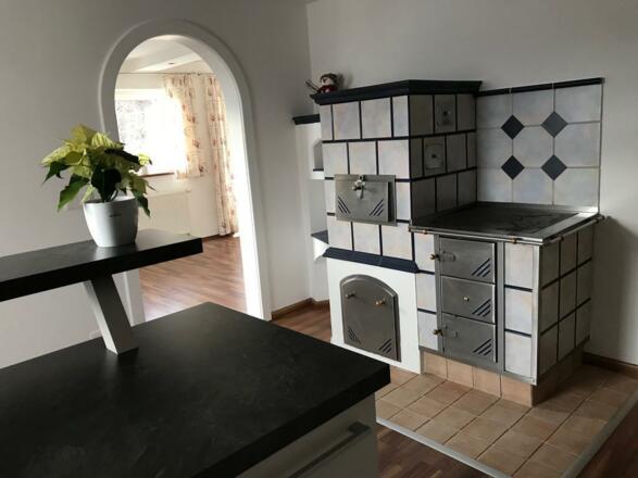 Küche mit Holzofen
