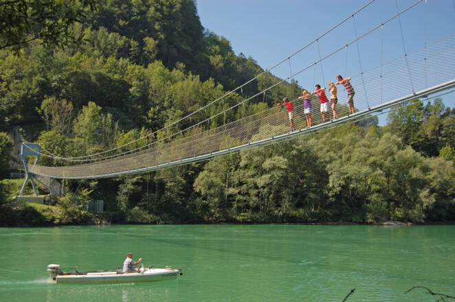 Hängeseilbrücke über die Enns