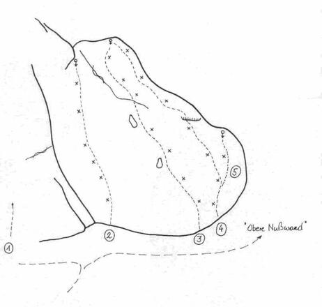 Topo Nusswand - Rechter Wandteil