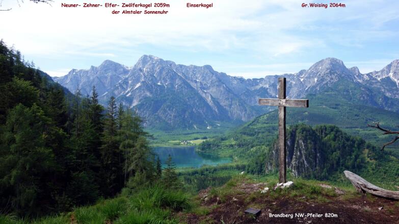 Almtaler Sonnenuhr vom Brandberg NW-Pfeiler 820m