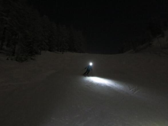 Im Aufstieg mit der Lampe