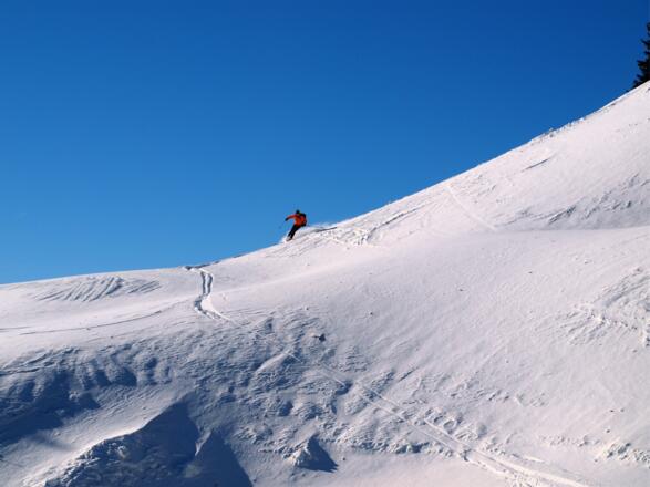 Abfahrt, Gipfelhang 1600m