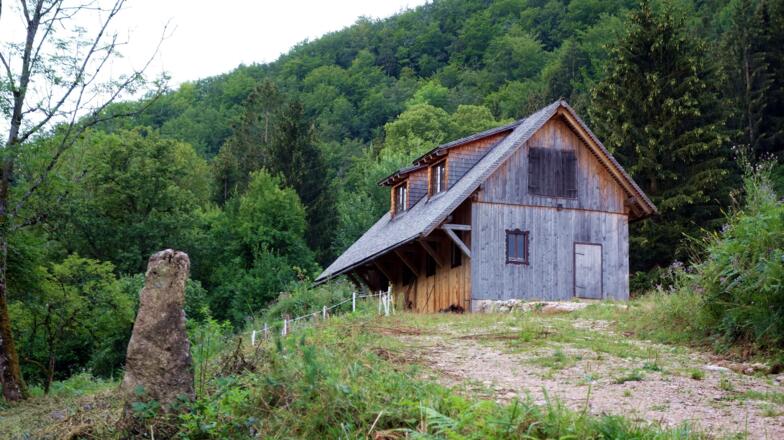 Hütte ~690m, rechts ab