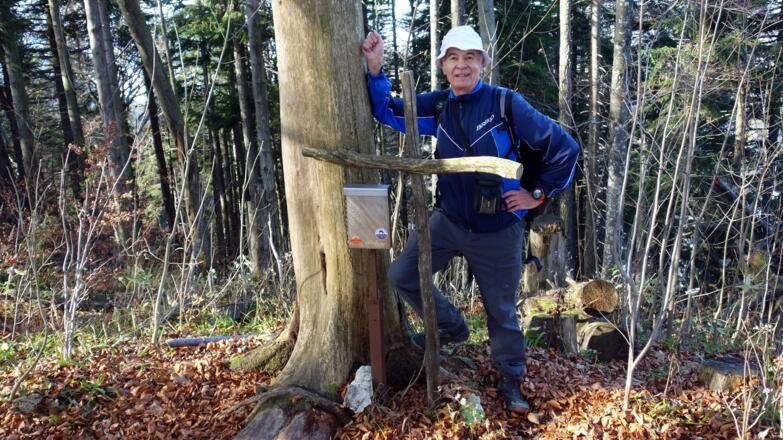 Sonnkogel 1177m mit kleinem Holzkreuz