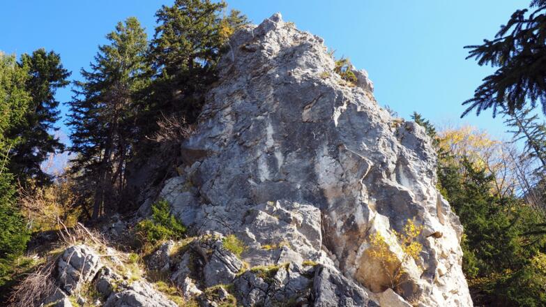 Am Felsturm 880 m links vorbei