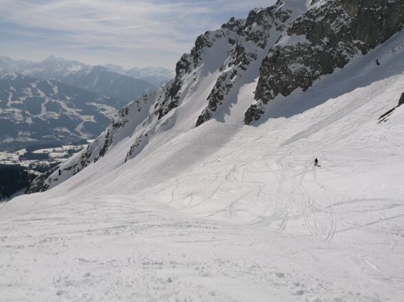 Abfahrt durch das Gruberkar in die Ramsau