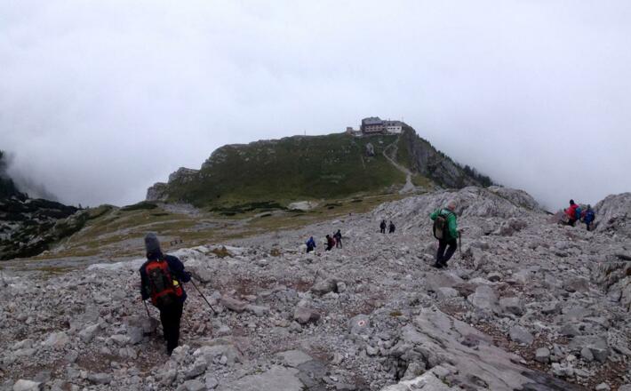 Abstieg vom Watzmann-Hocheck zum Watzmannhaus