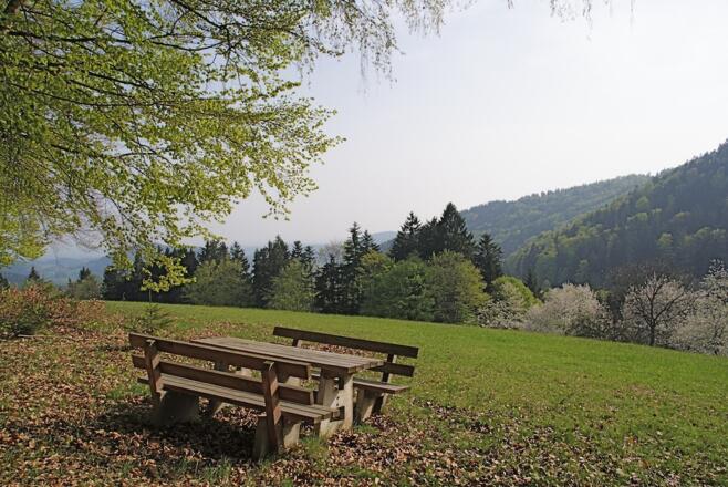 Rastplatz oberhalb der Nagelsteiner Wasserfälle