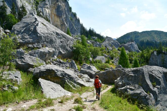 Im Felssturzgelände der Zwerchwand