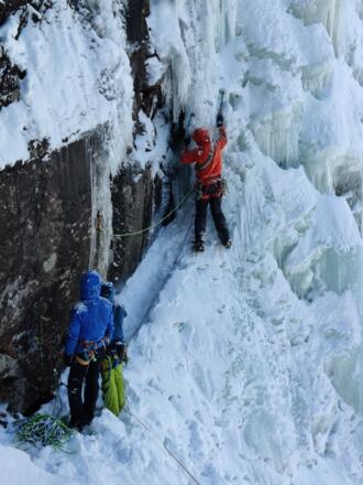 Erster Standplatz (Bohrhakenstand der Mixedroute El Nino)