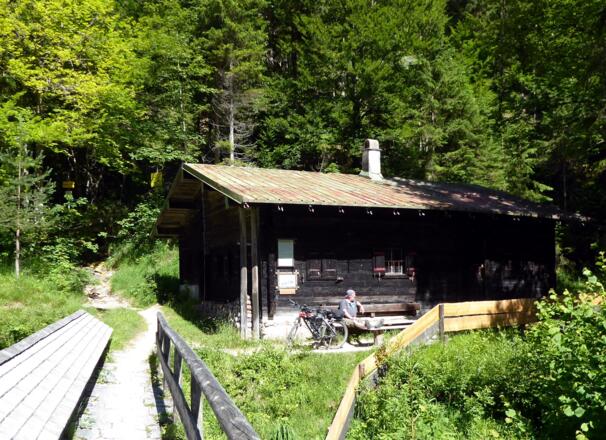 Bei der Aschauerklause wurden die Wassermassen zum Holztriften aufgestaut.
