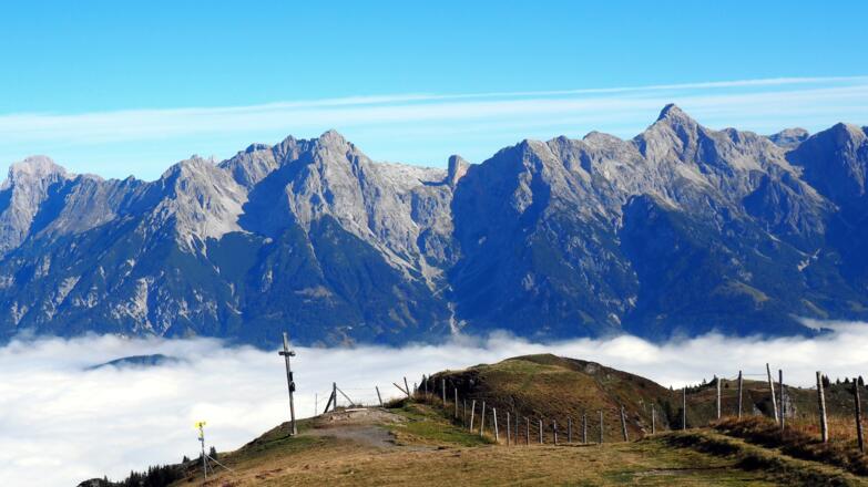 Schwalbenwand mit Steinernem Meer im Norden