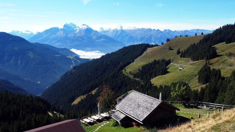 oberhalb der Schützingalm ~1665m vorbei, Einkehr falls offen