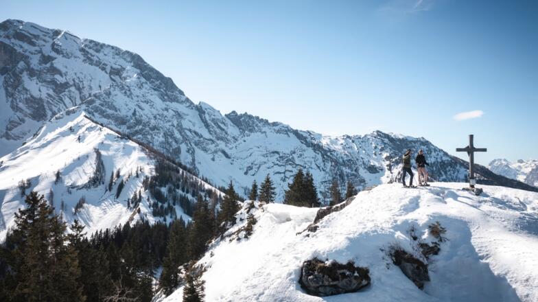 Winterliches Gipfelglück am Rossfeld