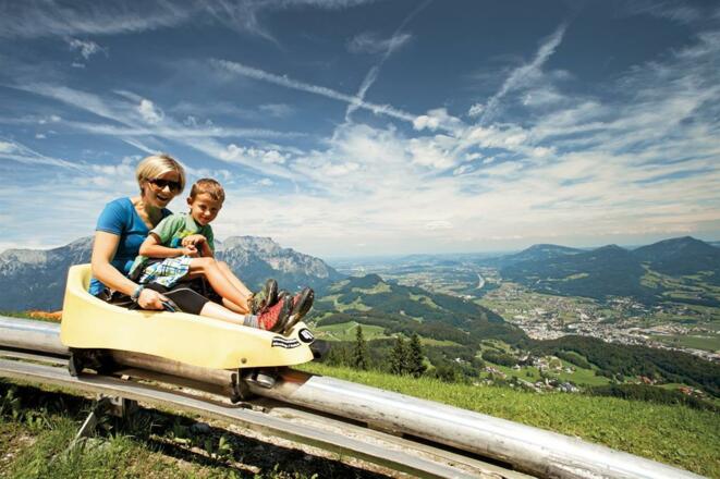 Fahrt mit der Somemrrodelbahn Keltenblitz