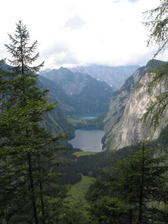 In der Röth - Blick auf Obersee und Königssee.