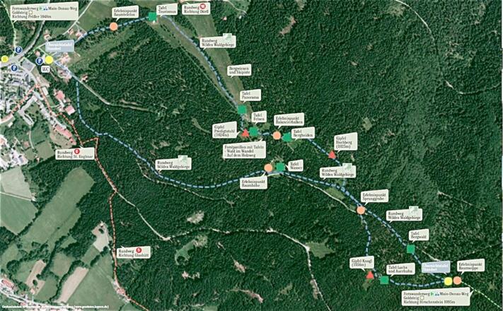 Übersichtsplan des Naturlehrpfades