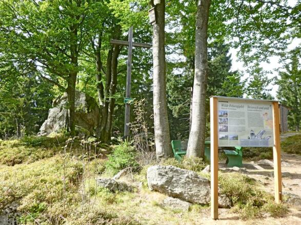 Tafel "Wilde Felsengipfel" am Predigtstuhl