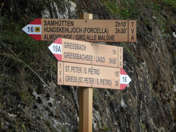 Aufstieg zu den Samhütten