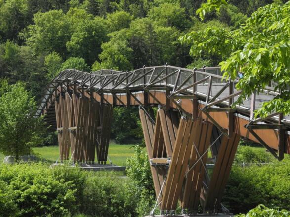 Holzbrücke Tatzlwurm in Essing im Altmühltal
