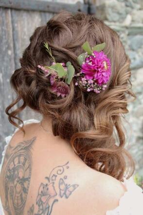 Haarstyling braun