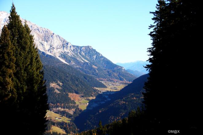 Rückblick zum Ausgangspunkt in der Ramsau