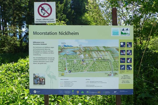Übersichtstafel Moorstation Nicklheim