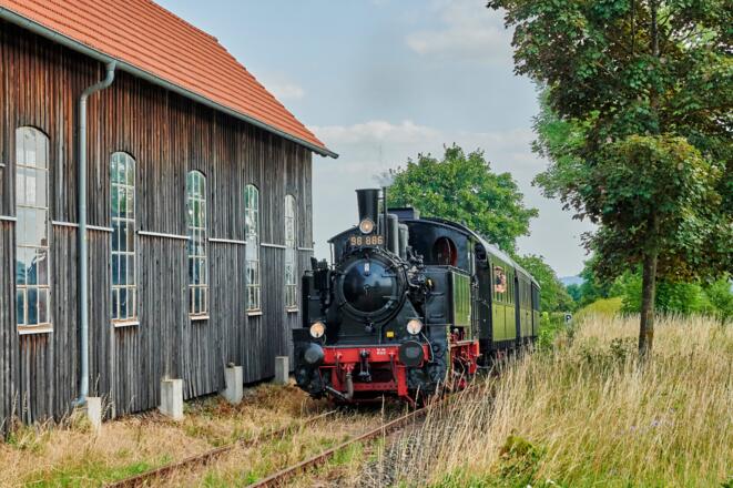 Dampflokomotive des Fränkischen Freilandmuseums Fladungen