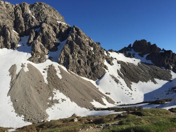 Blick auf den Mindelheimer Klettersteig