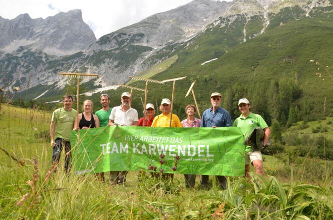 Die Freiwilligen vom TEAM KARWENDEL