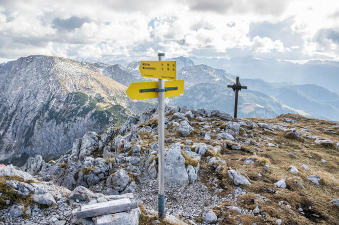 Wegeweiser am Jögerkreuz