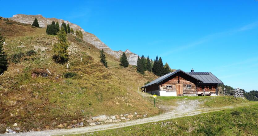 Schied-Hochalm 1758m mit Höllwand links hinten