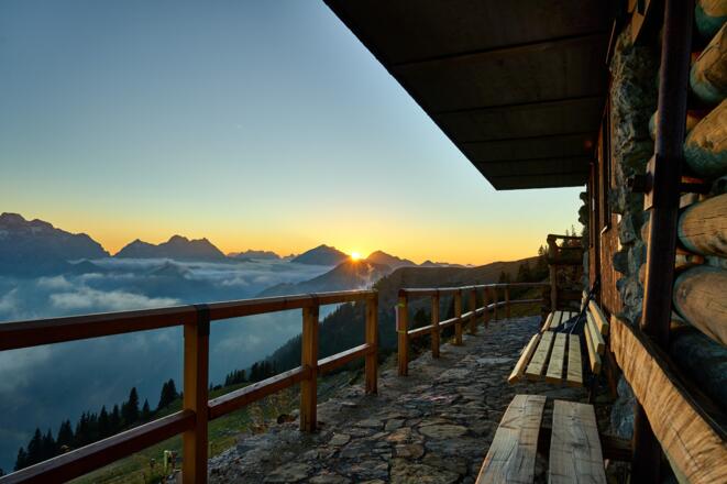 Abenstimmung auf der Tölzer Hütte