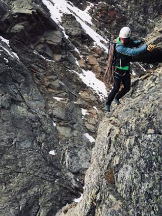 Variante in festem Fels vor dem Seehorn