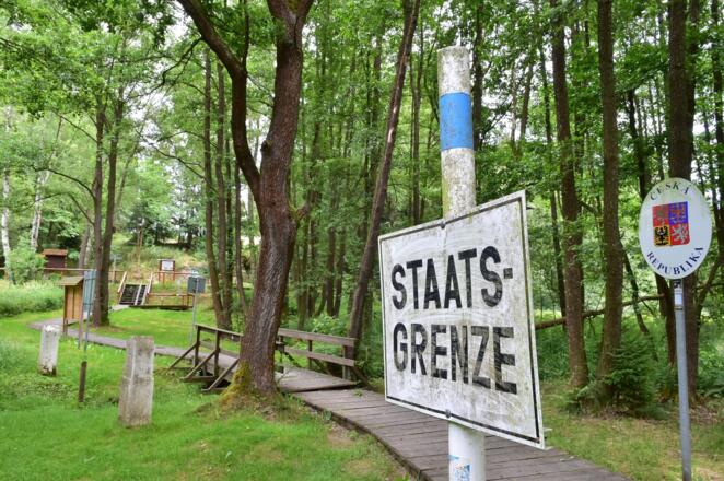 Staatsgrenze Tschechische Republik - Bundesrepublik Deutschland im Dreiländereck Sachsen-Bayern-Böhmen