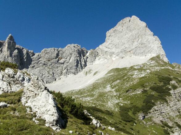 Die scharfgeschnittene Lamsenspitze