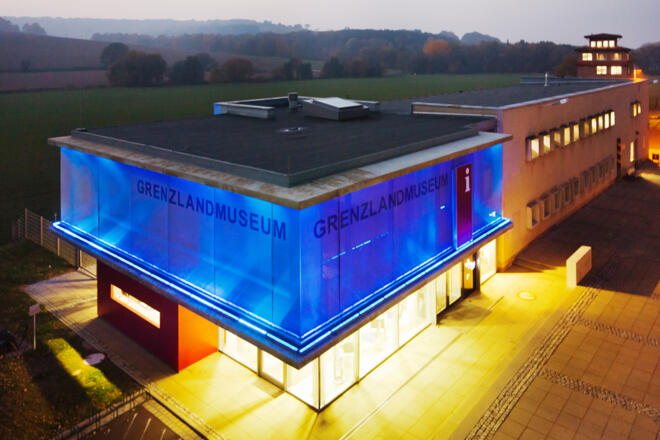 Grenzlandmuseum Eichsfeld in Teistungen bei Nacht