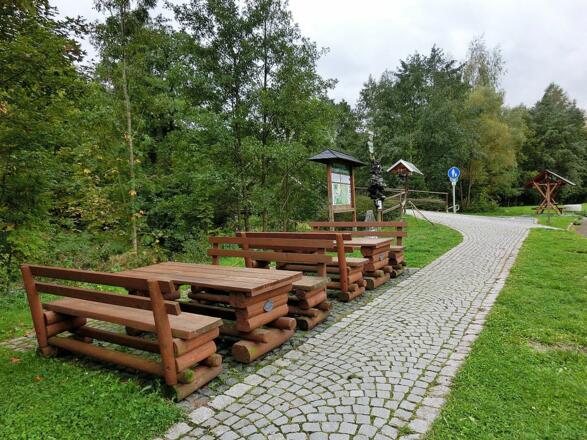 Wanderstart an der Selbitzbrücke in Blankenstein