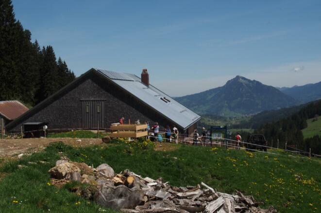 Rappengschwendalpe, Grünten im Hintergrund