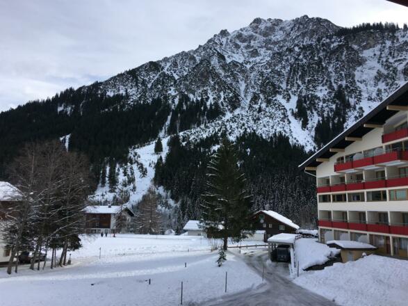 Blick vom Balkon im Winter
