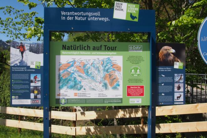 Natürlich auf Tour - Infotafel am Parkplatz - Gunzesrieder Säge