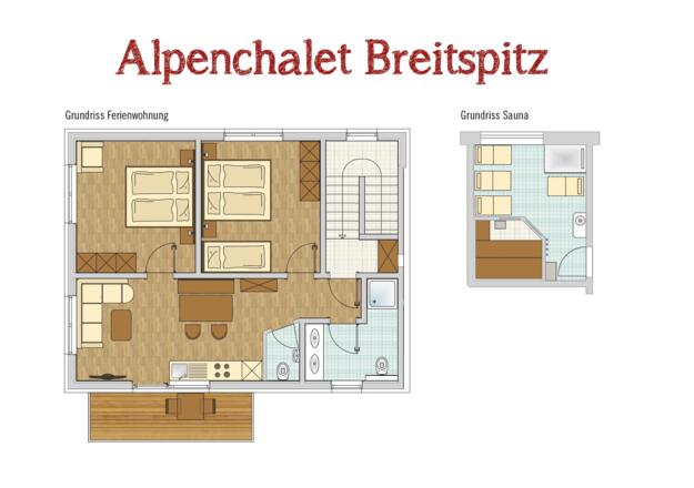 Grundriss Alpenchalet Breitspitz